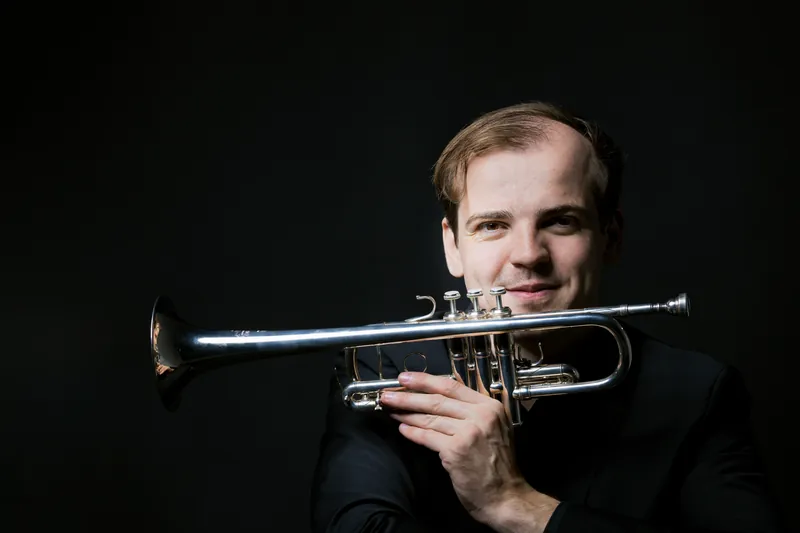 Oles Burak mit Trompete, Porträt